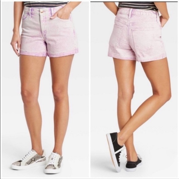 Universal thread new purple acid washed jean shorts new - Picture 2 of 5